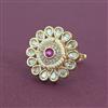 Kundan Adjustable Ring With Carat Gold Plating