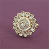 Kundan Adjustable Ring With Carat Gold Plating