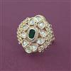 Kundan Adjustable Ring With Carat Gold Plating