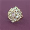 Kundan Adjustable Ring With Carat Gold Plating