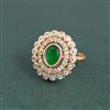 Kundan Adjustable Ring With Carat Gold Plating