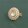 Kundan Adjustable Ring With Carat Gold Plating