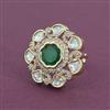 Kundan Adjustable Ring With Carat Gold Plating