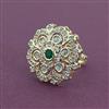 Kundan Adjustable Ring With Carat Gold Plating