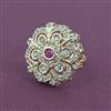 Kundan Adjustable Ring With Carat Gold Plating