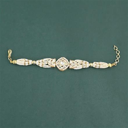 Kundan Moti Bracelet With Carat Gold Plating