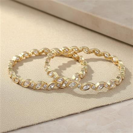Kundan Classic Bangles With Carat Gold Plating