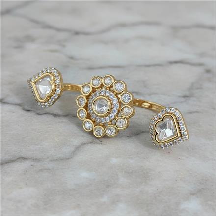 Kundan Adjustable Bracelet With Carat Gold Plating