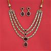 Kundan Classic Necklace Set With Mehndi Plating