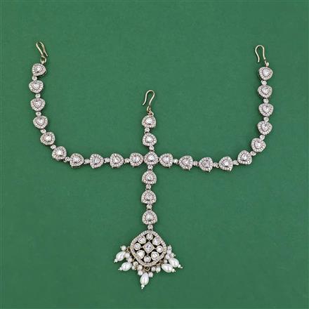 Kundan Moti Damini With Mehndi Plating