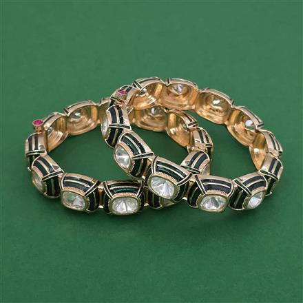 Kundan Openable Bangles With Carat Gold Plating