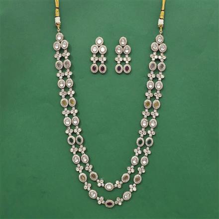 Kundan 2 Line Necklace With Mehndi Plating