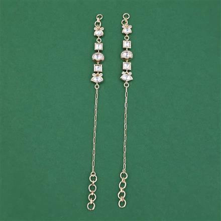 Kundan Classic Ear Chain With Carat Gold Plating