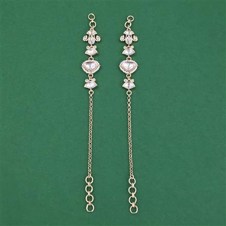 Kundan Moti Ear Chain With Carat Gold Plating