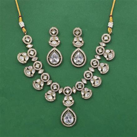 Kundan Classic Necklace With Mehndi Plating