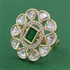 Kundan Adjustable Ring With Carat Gold Plating