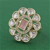 Kundan Adjustable Ring With Carat Gold Plating