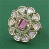 Kundan Adjustable Ring With Carat Gold Plating