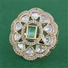 Kundan Adjustable Ring With Carat Gold Plating