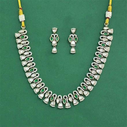 Kundan Classic Necklace With Mehndi Plating