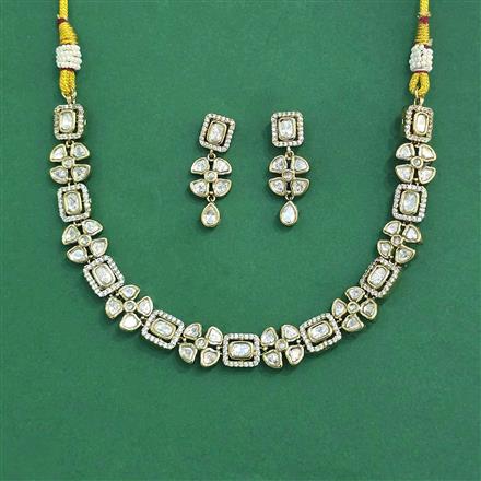 Kundan Classic Necklace With Mehndi Plating