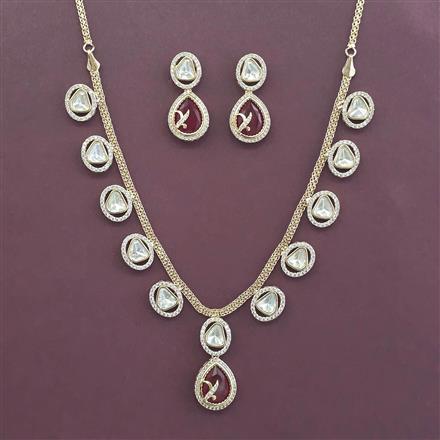 Kundan Classic Necklace Set With Carat Gold Plating