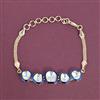 Kundan Adjustable Bracelet With Carat Gold Plating