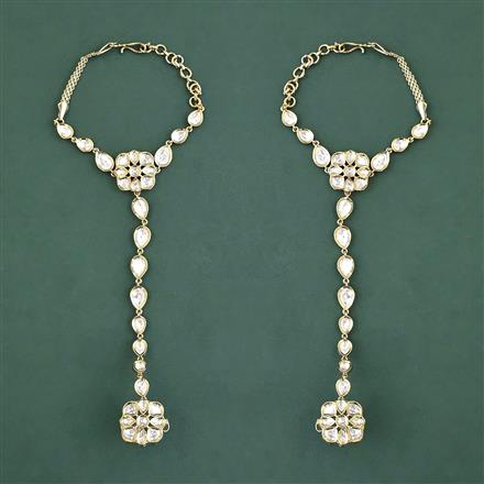 Kundan Classic Hath Pan With Mehndi Plating