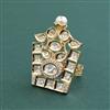 Kundan Adjustable Ring With Carat Plating