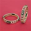 Kundan Moti Bangles With Carat Plating