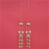 Kundan Moti Ear Chain With Carat Plating
