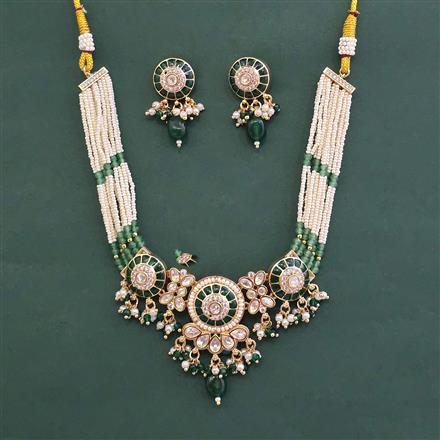 Kundan Moti Necklace With Carat Plating