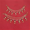 Kundan Moti Ear Chain With Carat Plating