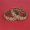 Kundan Openable Bangles With 2 Tone Plating