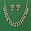 Kundan Classic Necklace Set With Mehndi Plating