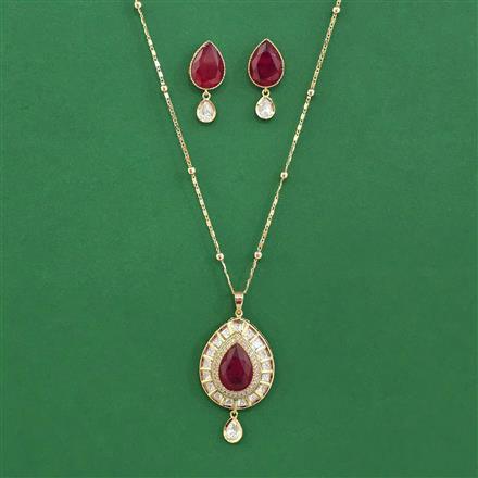 Kundan Classic Pendant Set With Carat Plating