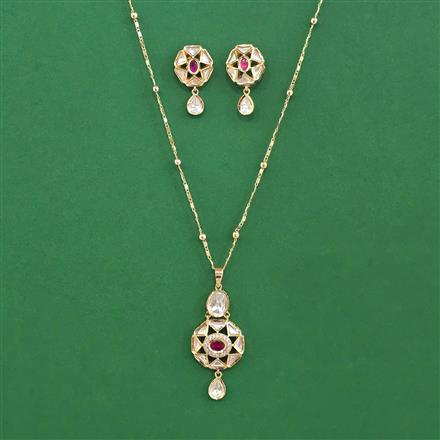 Kundan Classic Pendant Set With Carat Plating
