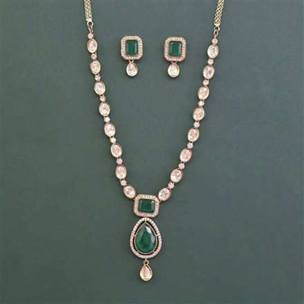 Kundan Classic Necklace With Mehndi Plating