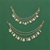 Kundan Moti Ear Chain With Carat Plating