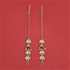 Kundan Pearl Ear Chain With Carat Plating