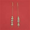 Kundan Pearl Ear Chain With Carat Plating
