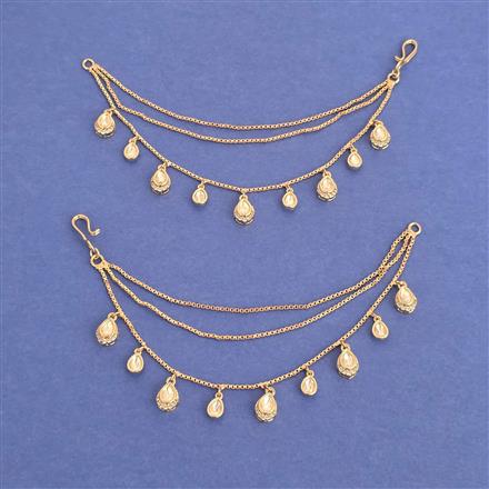 Kundan Classic Ear Chain With Carat Plating