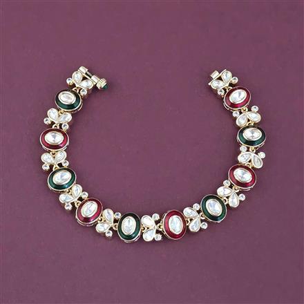 Kundan Classic Bracelet With Carat Plating