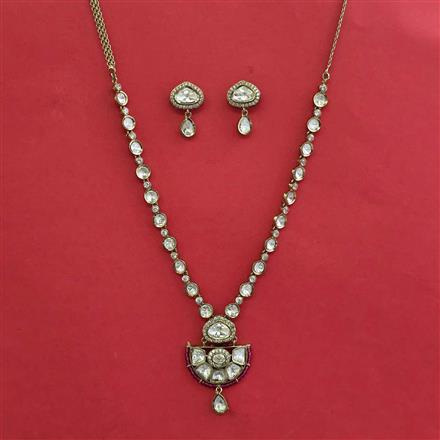Kundan Classic Necklace With Mehndi Plating