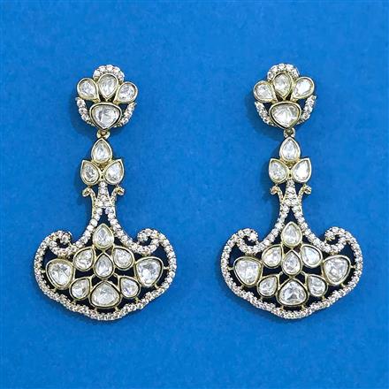 Kundan Classic Earring With Mehndi Plating