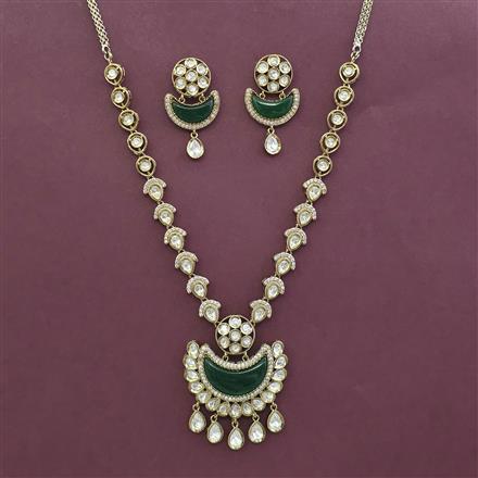 Kundan Classic Necklace With Mehndi Plating