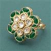 Kundan Adjustable Ring With Carat Plating