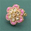 Kundan Adjustable Ring With Carat Plating