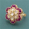 Kundan Adjustable Ring With Carat Plating