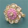 Kundan Adjustable Ring With Carat Plating